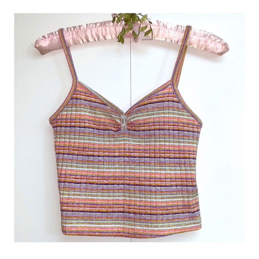 Forever 21 - Colored Striped Cropped Tank Top